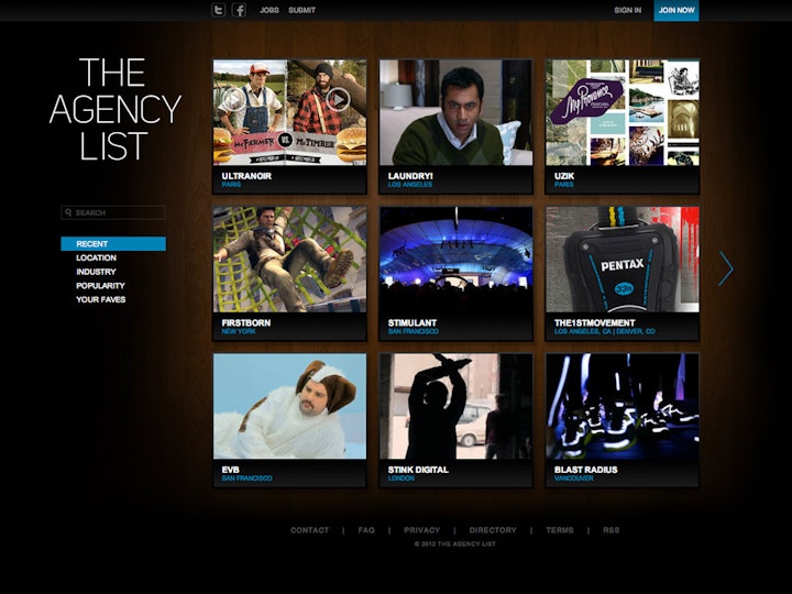 The Agency List, 2013