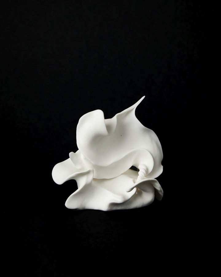 Sculpture - In One Gentle Breath, 2023, Polymer clay, 8x5x8cm. Photo by Laura Hutchinson