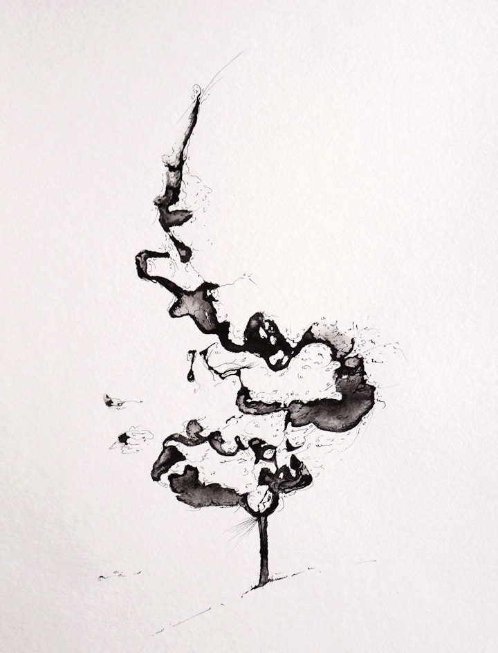 Ink - ‘The Melancholia of Thomas Lawton’ 25cm x 32cm India Ink, Nib Pen & Brush, 2022