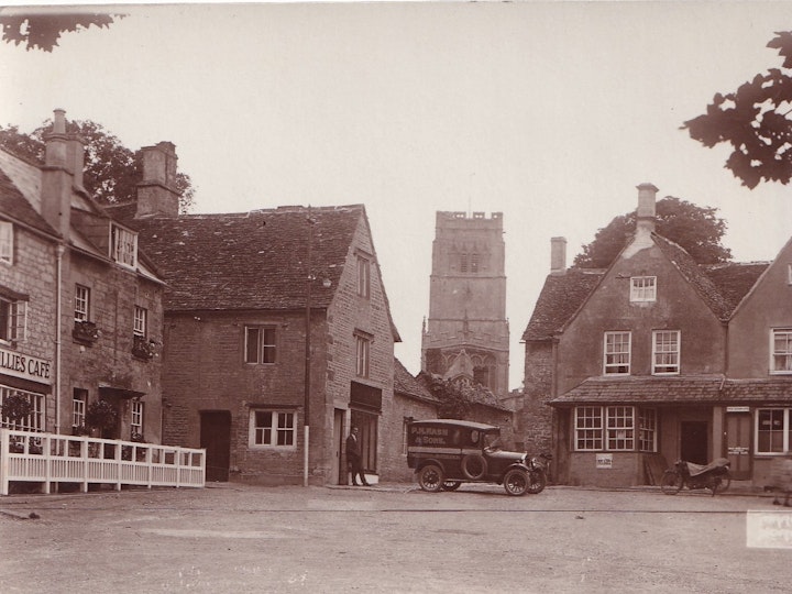 Northeach Post office & Church (Percy Simms, Chipping Norton).