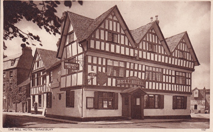 The Bell Hotel in Tewkesbury in Gloucestershire ("T.N.T" - Today not Tomorrow)