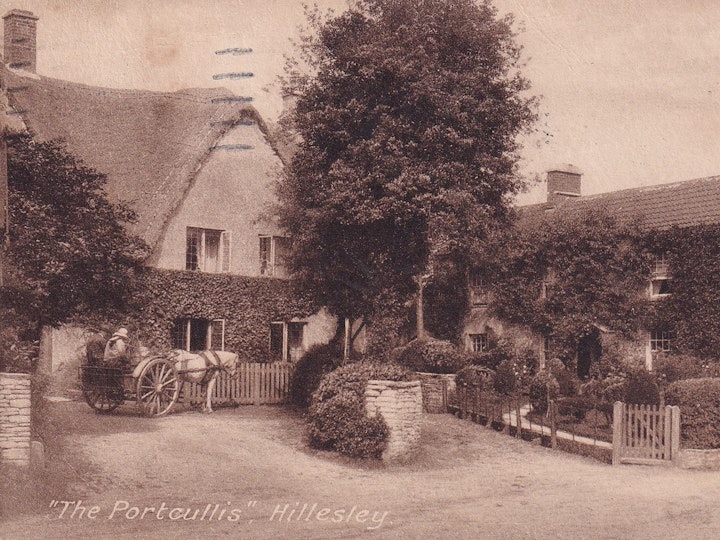 The 'Portcullis' at Hillesley posted on October 5th 1923 (The Cotswold Publishing Co., Ltd., Wotton-under-Edge).