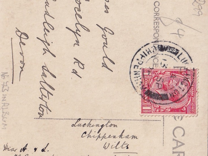 Reverse of the previous image of the South Front of Luckington Court in Wiltshire (MD) 2/2