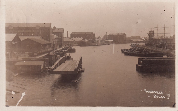 Sharpness Docks in Gloucestershire posted September 2nd 1911