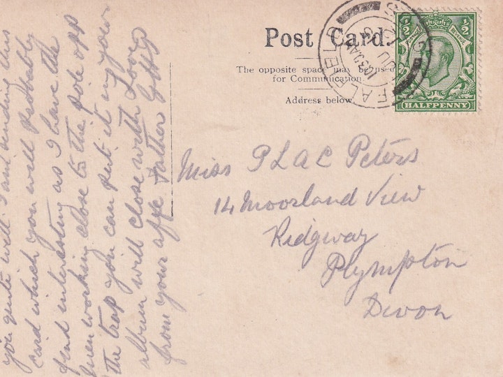 Reverse of the previous image of the Schools at Falfield posted 15th June 1912 2/2.