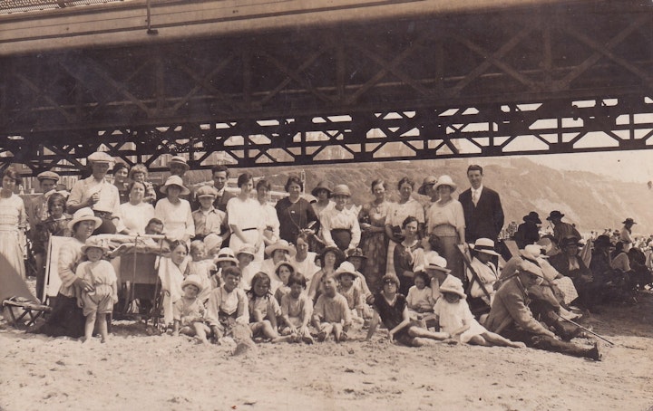 Postcard of what is believed to be taken under a pier at Weston-Super-Mare in Somerset