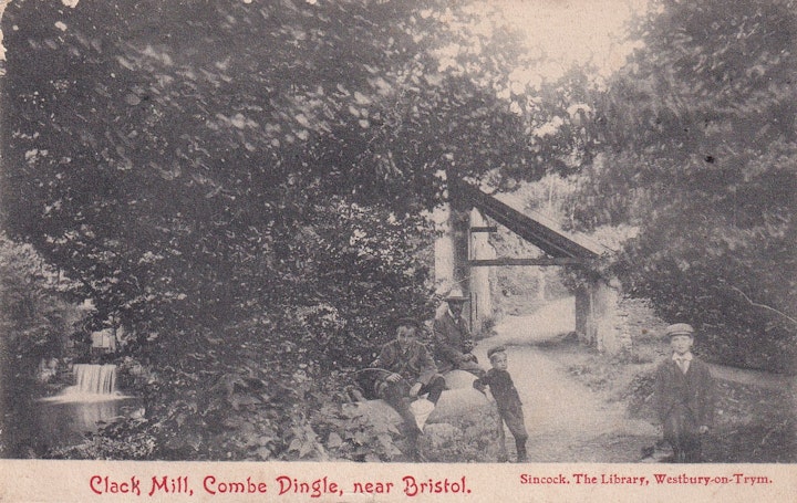 Clack Mill, Combe Dingle in Bristol posted on March 23 1906 (Sincock, The Library, Westbury-on-Trym) 1/2.