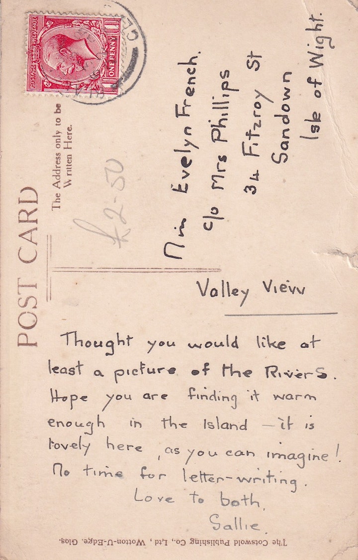 Reverse of the previous image of the Severn Bridge (West end) Forest side with the Cotswold Hills in the distance (The Cotswold Publishing Co., Ltd, Wotton-under-Edge) 2/2
