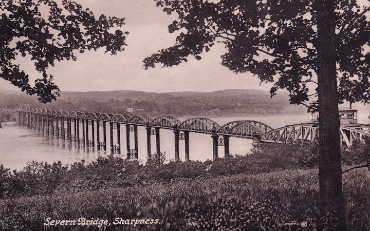 Severn Bridge at Sharpness in Gloucestershire (Valentine's Series).