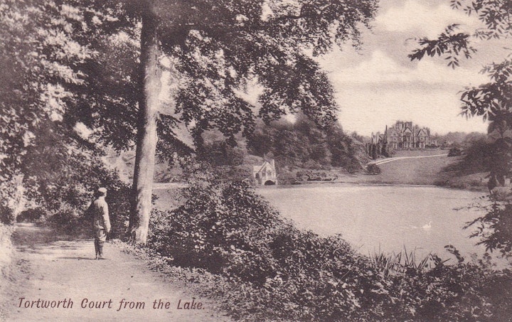 Tortworth Court in Gloucestershire from the Lake (F. Firth & Co., Ltd).