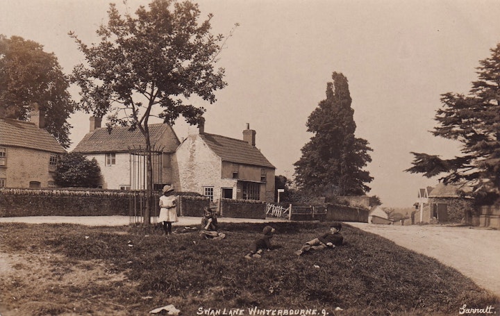 Swan Lane in Winterbourne in Gloucestershire