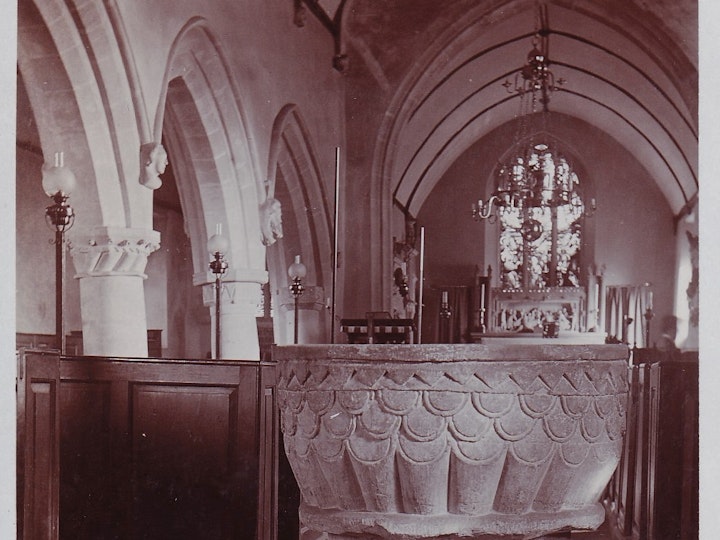 The Norman Font at Burton Church (MD)