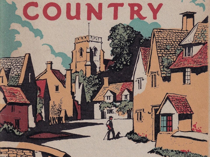 Beautiful illustration on the cover of 'Brief Guide to the Cotswold Country'