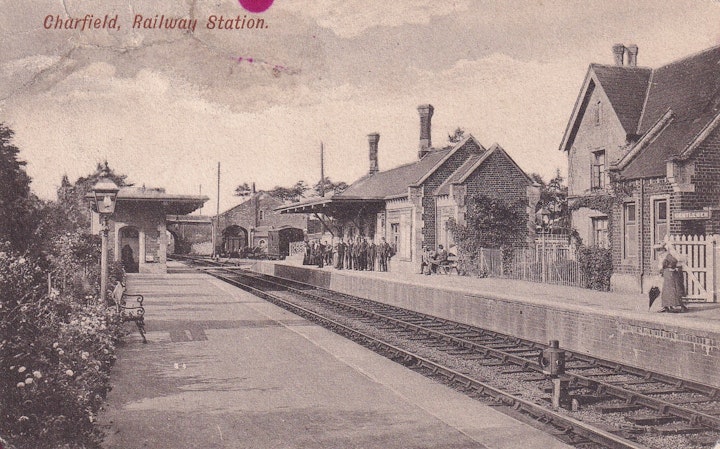 Charfield Railway station (Gloucestershire) posted in 1939 (Frith's Series). The image on the previous postcard is exactly the same but posted in 1904. 1/2
