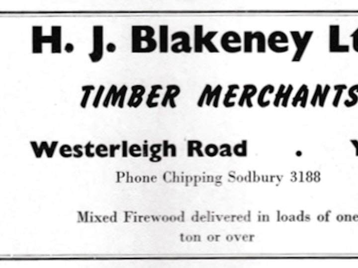 Advert from the Coronation Souvenir programme of 1953 published by Yate Parish Council
