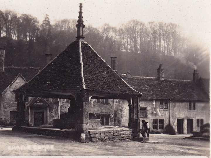 Postcard of the Market Square at Castle Coombe