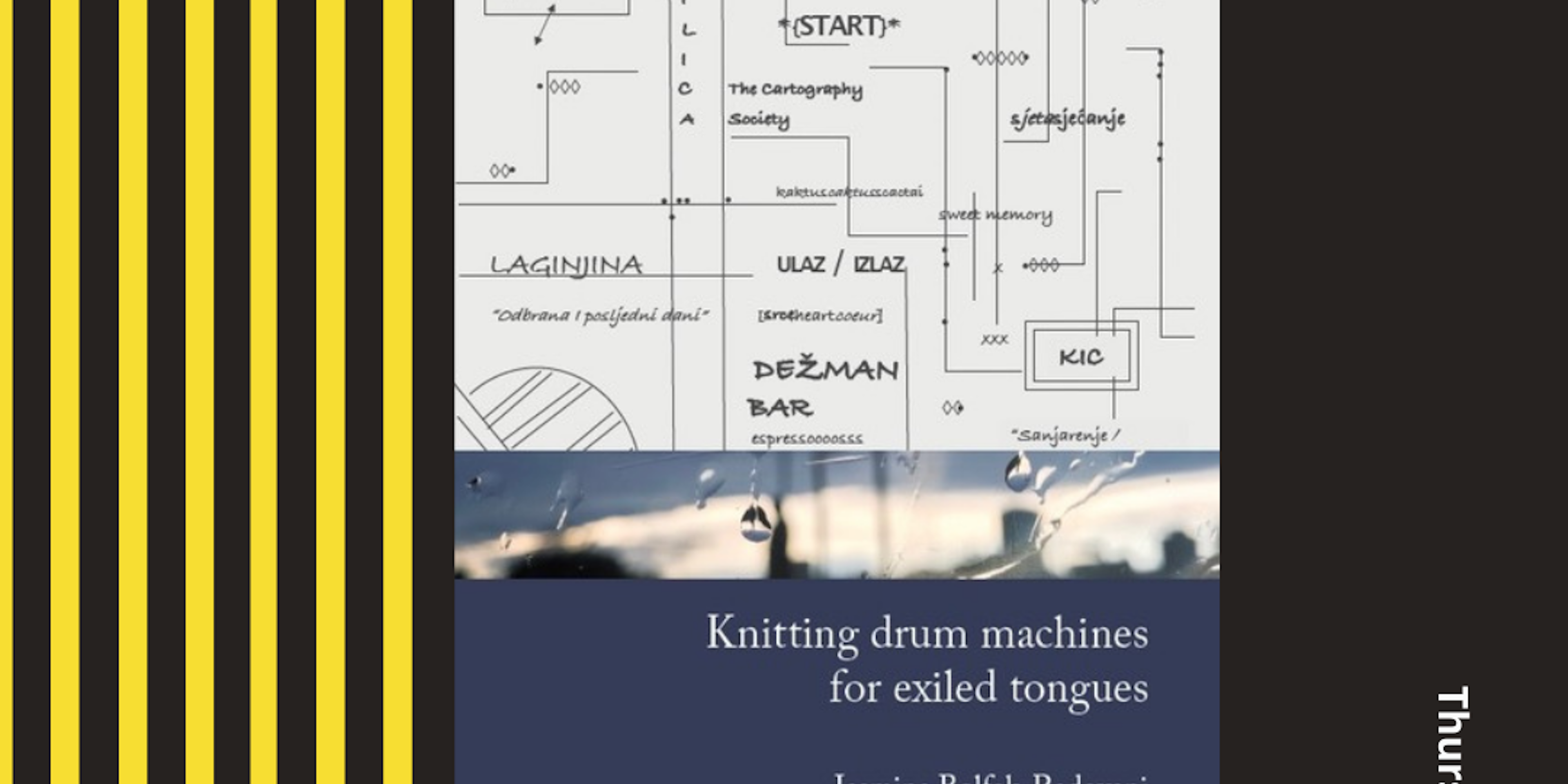 "Knitting drum machines for exiled tongues" book launch, 23 February, Morocco Bound bookshop
