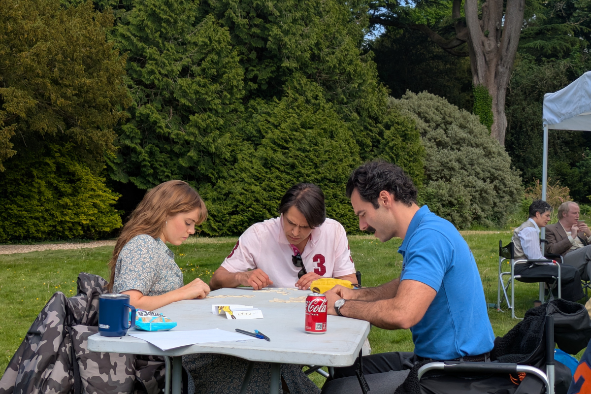 aidan-turner-luca-pasqualino-bella-maclean-bananagrams-rivals