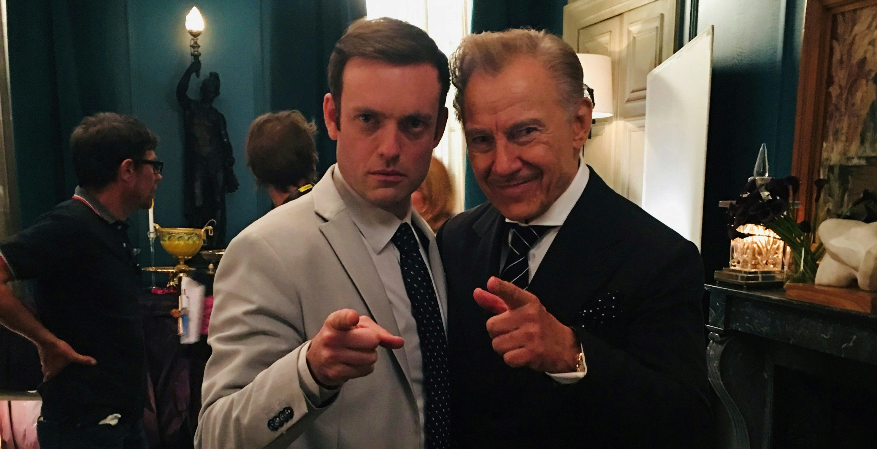 Brendan Patricks with Harvey Keitel improvising on set