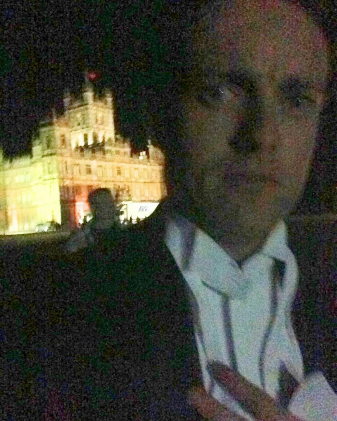 Downton Abbey grounds at night