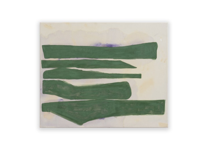 Recent Paintings - Gort - Stack III (chromium oxide green), 2023, acrylic and oil paint on cotton duck, 60 x 73 cm.