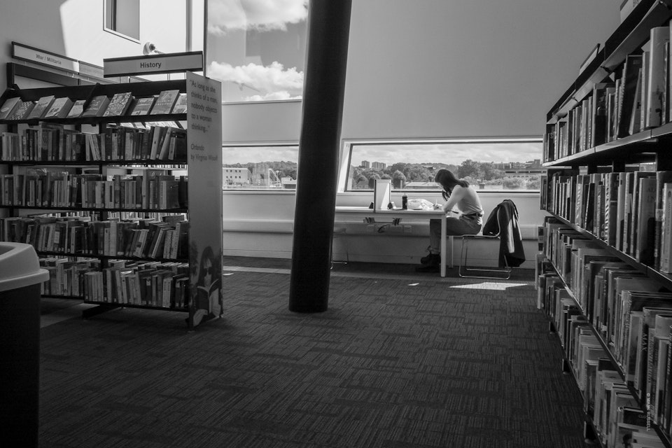 Street Folio I - A reader in Peckham Library, south London