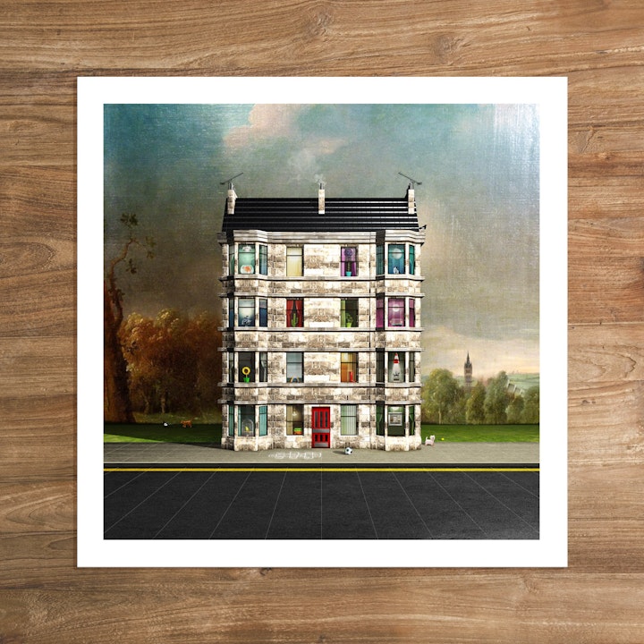 Contemporary Glasgow Print | Tenements | Refresh for 2023