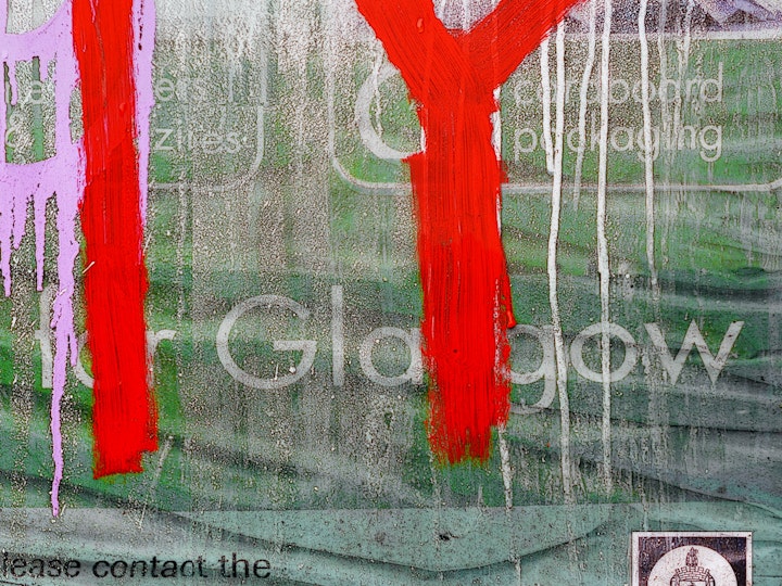 Glasgow Art - Graffiti- Urban Scrawls - We Are Bored In The City - detail