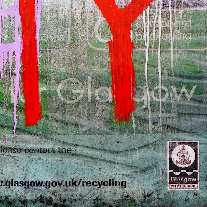 Glasgow Art - Graffiti- Urban Scrawls - We Are Bored In The City - detail