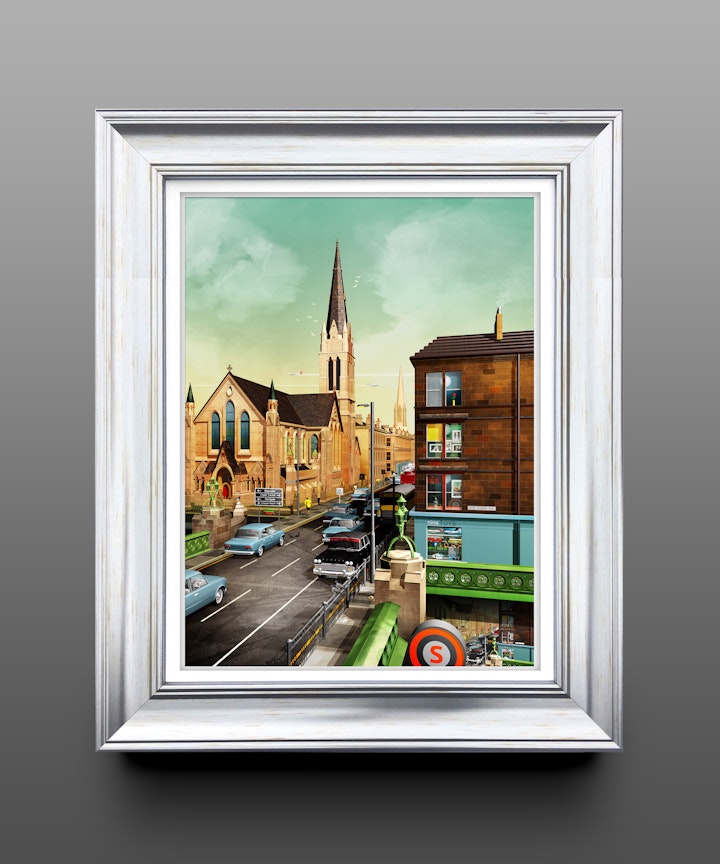 Glasgow West End Art Commission - framed