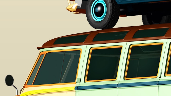 VW campervan art detail