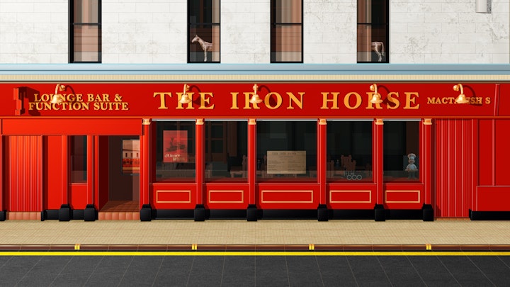 Bespoke Art | Architecture | Glasgow Pub | The Iron Horse | Glasgow