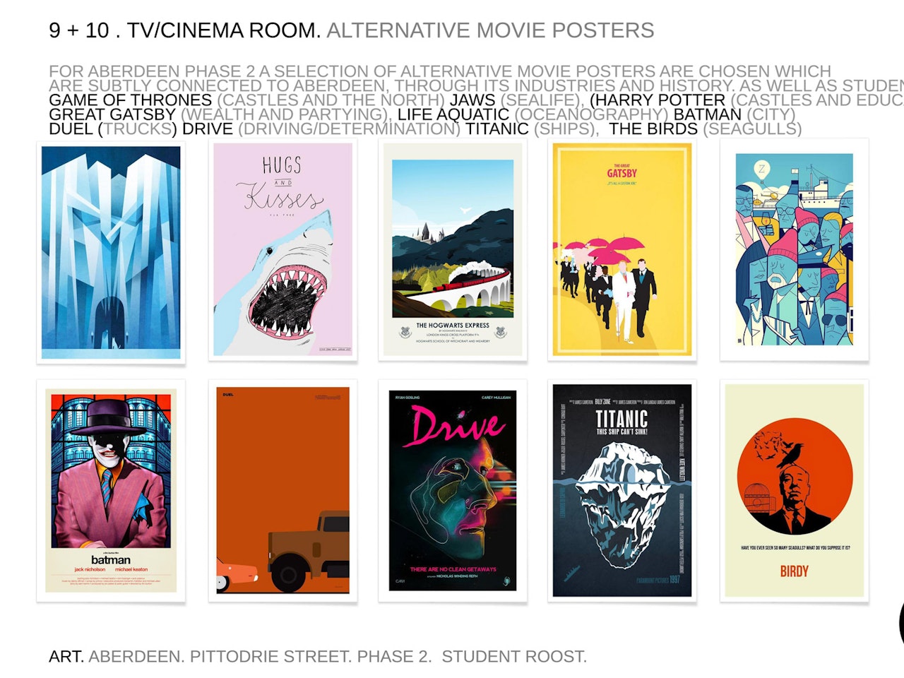 Alternative Movie Posters Cinema Student Roost Aberdeen