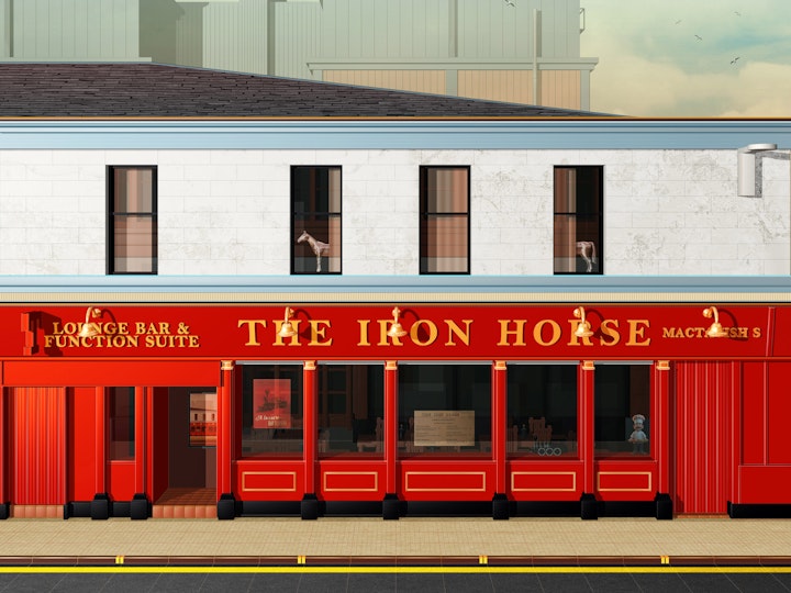 The Iron Horse | Glasgow Pub | Private Art Commission