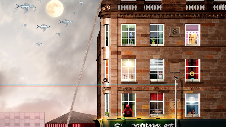 Glasgow Art | Two Fat Ladies at the Buttery Restaurant