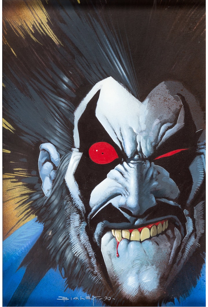 Simon Bisley Lobo #1 Cover Original Art 1990