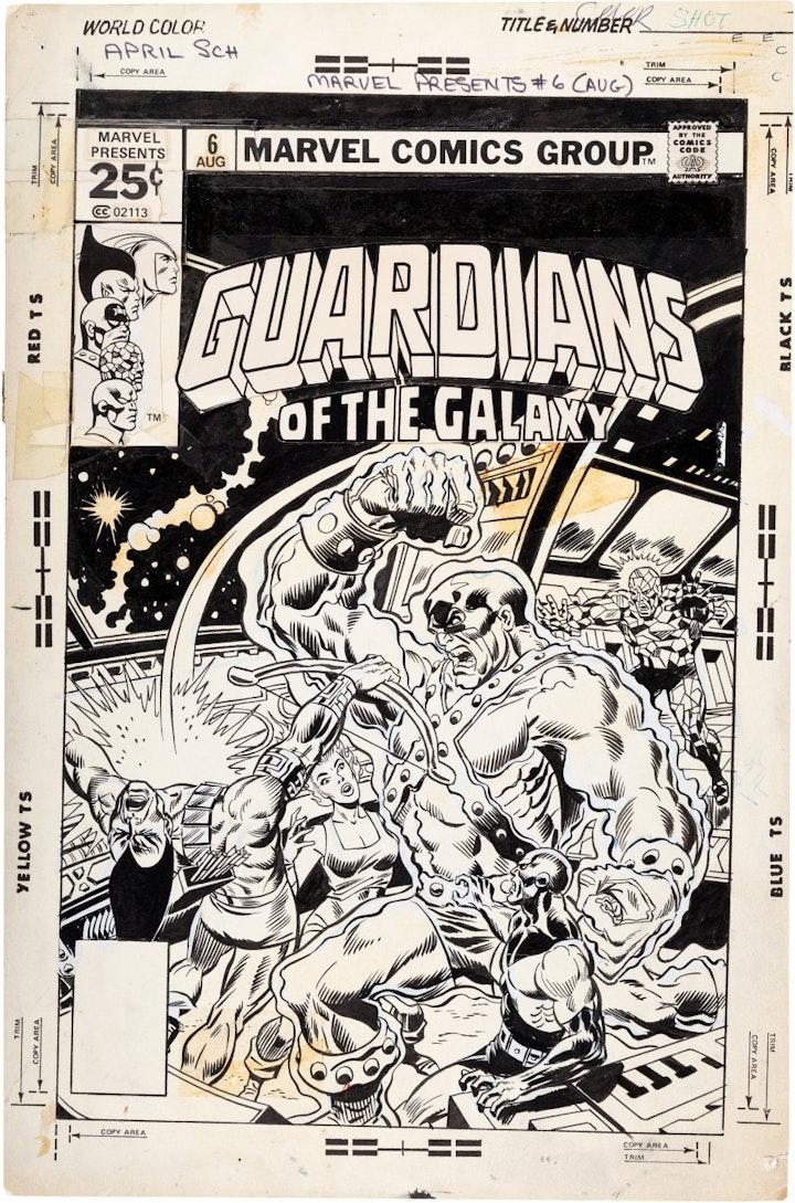 Rich Buckler GUARDIANS OF THE GALAXY #14 1976 COVER Original Art