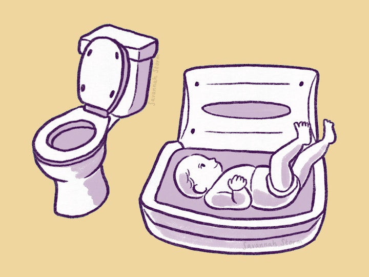 A Space to Be - Illustrations to signpost the toilets and baby changing facilities at the museum and gallery.