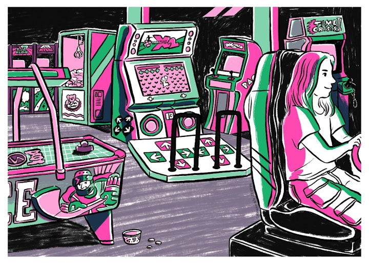 Video Games Arcade Illustration