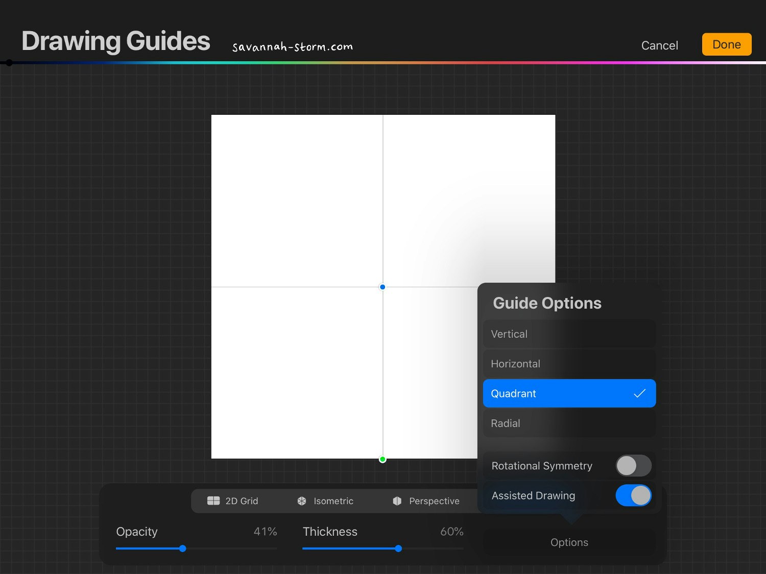 Screenshot of Procreate on the iPad, showing the process of creating an illustrated repeat pattern.