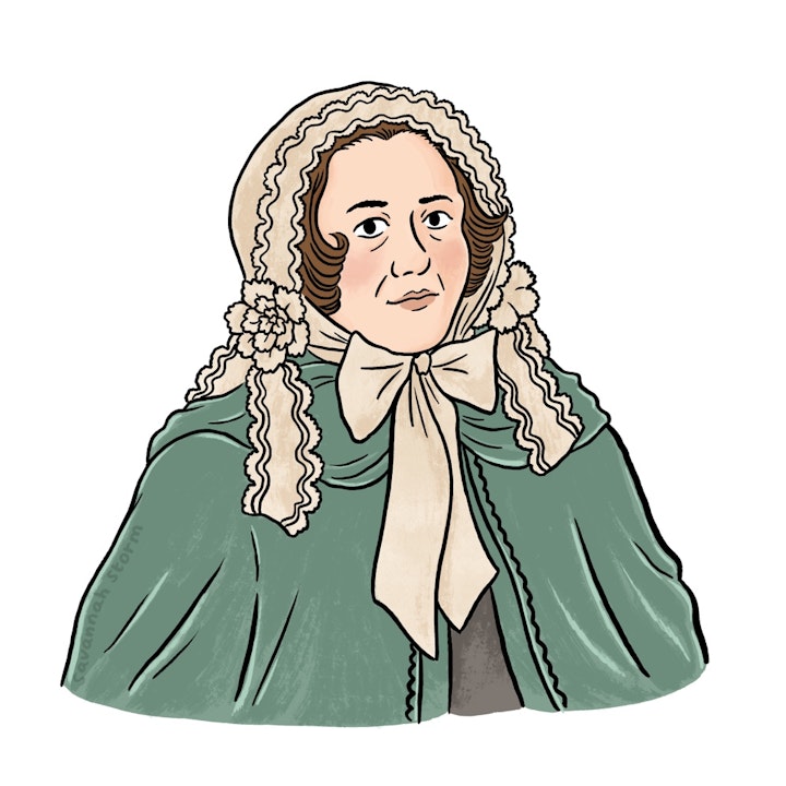 Historical Portraits - Historical portrait illustration of Georgian era British geologist Anne Phillips.