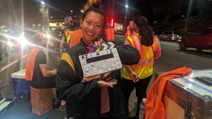 2nd camera assistant Annie LI - always with a smile!