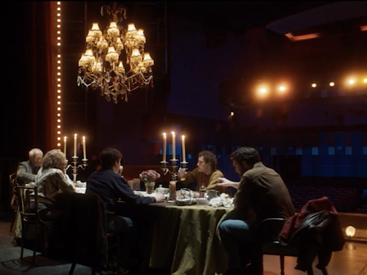 Fish and Chip meal on The Lyric stage, film still