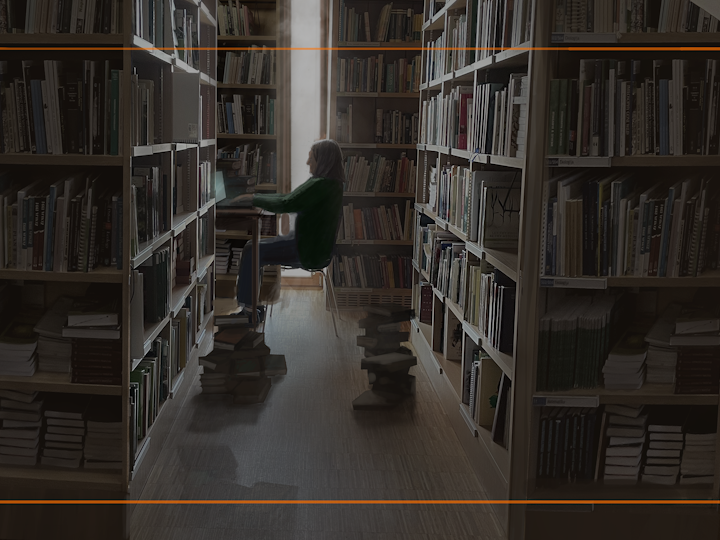 illustration of set on location. A window plug was built to narrow the light to a thin slither.