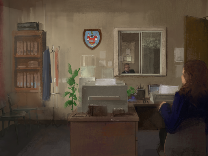 'Susans office at the Mayor's office' illustration by Jonathan Houlding