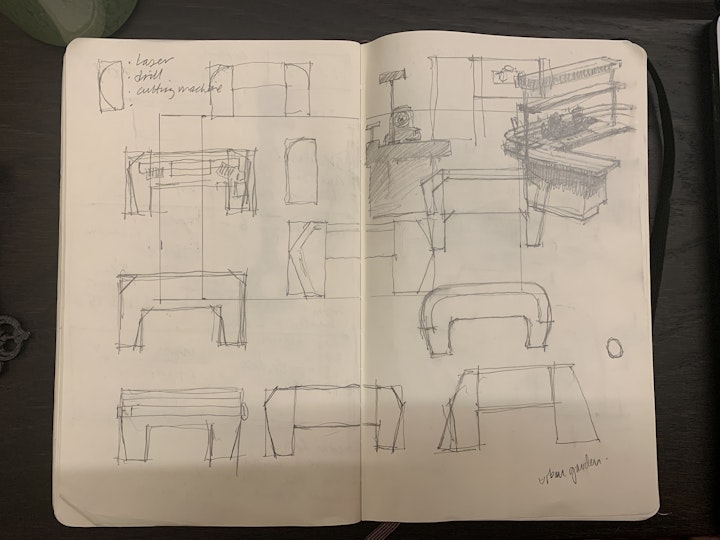 sketches for Keymmakers workstation  (by jonathan Houlding)