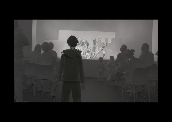 6inthall - Illustration of dance rehersal (by Jonathan Houlding)