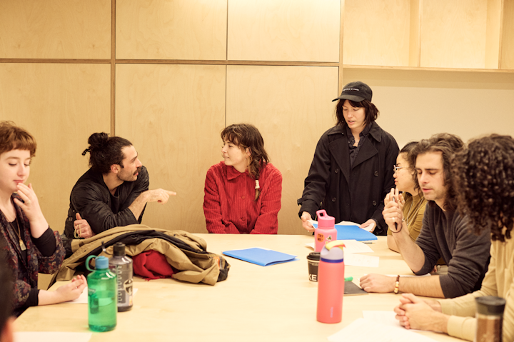 NEXT STOP - Cast and crew meeting before the first read through of the script.