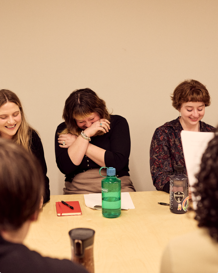 NEXT STOP - Lots of laughing (to my delight) at the script during our first read.