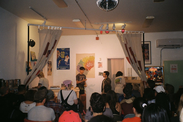 A DAY IN THE LIFE - Eric, Isaiah, Jenna and Christina during a scene on show night.